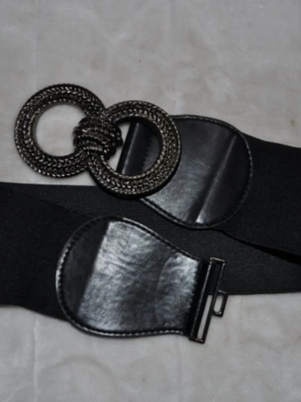 Women's Belt retro vintage Stretchy Cinch Belt 3 Inch Wide High Waist Double
